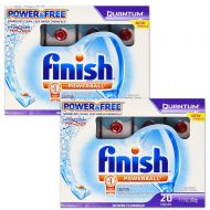 Finish Quantum Dishwasher Detergent, Power and Free 20 count (2 Pack)