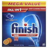 Finish Gelpacs Automatic Dishwasher Detergent, Orange, 85 Count