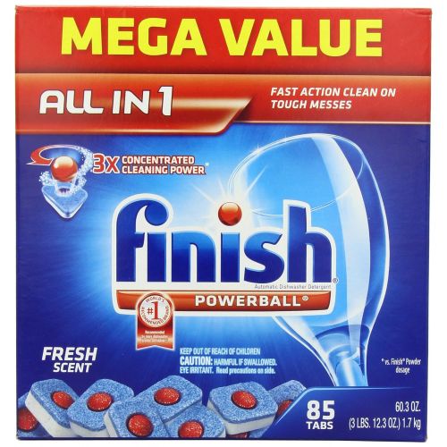  Finish Powerball Tabs Dishwasher Detergent, Fresh Scent, 85-Count