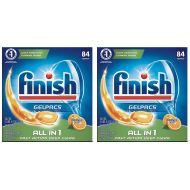 Finish All in 1 Gelpacs Orange, 84ct, Dishwasher Detergent Tablets 2 Pack
