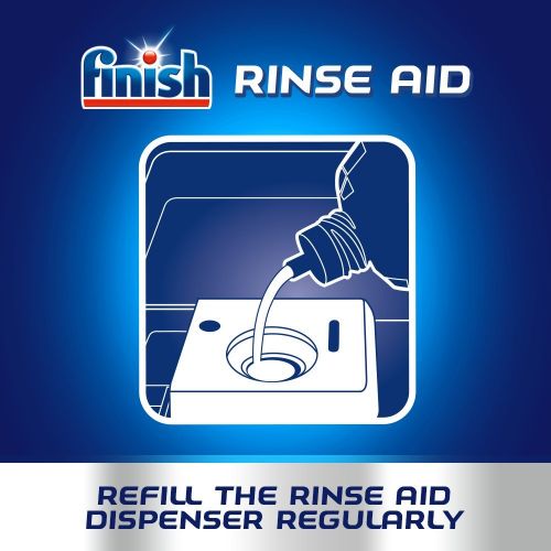  Finish Rinse Aid 100% Better Drying Dishwasher, Lemon Sparkle, 800 ML