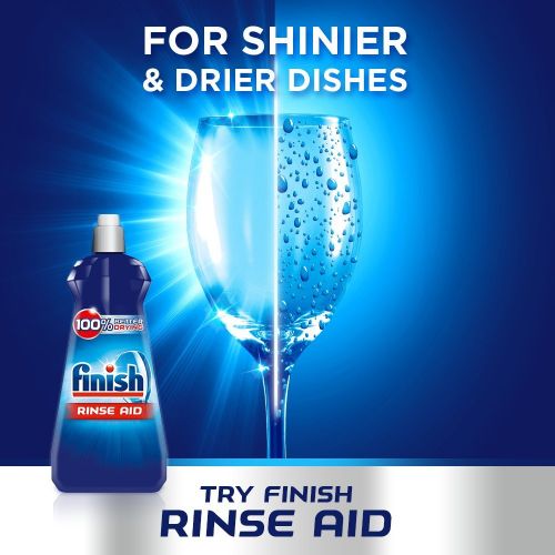  Finish Rinse Aid 100% Better Drying Dishwasher, Lemon Sparkle, 800 ML