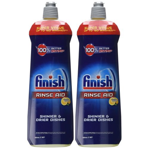  Finish Rinse Aid 100% Better Drying Dishwasher, Lemon Sparkle, 800 ML
