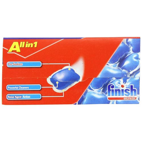  Finish All In 1 Gelpacs, Fresh 20 Tabs, Dishwasher Detergent Tablets