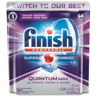 Finish Quantum Max Powerball, 256ct, Dishwasher Detergent Tablets, Ultimate Clean & Shine (4X64ct)