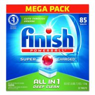 Finish FINISH 89729CT Powerball Dishwasher Tabs, Fresh Scent, Box of 85 (Case of 4 Boxes).