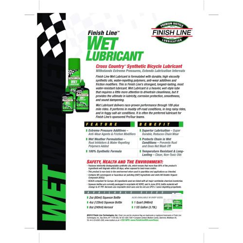  Finish Line Wet Bicycle Chain Lube