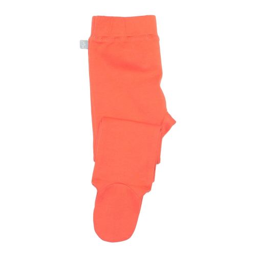  Finn + Emma Organic Cotton Footed Pants for Baby Boy or Girl  Poppy Orange, 3-6 Months