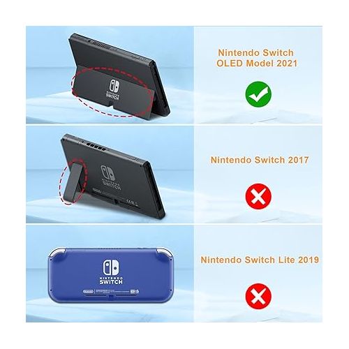  Fintie Flip Case for Nintendo Switch OLED Model - [Screen Safe] Slim Protective Soft TPU Shell with Magnetically Detachable Front Cover & Ergonomic Grip for Switch OLED Model 2021 (Lilac Purple)