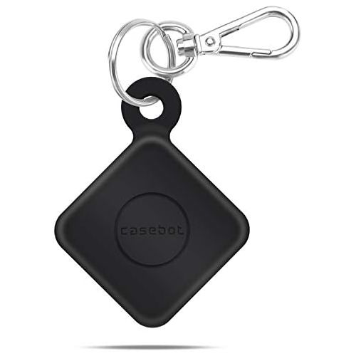  [아마존베스트]Fintie Silicone Case with Carabiner Keychain for Tile Pro with Replaceable Battery, Anti-Scratch Lightweight Soft Protective Sleeve Skin Cover, Black