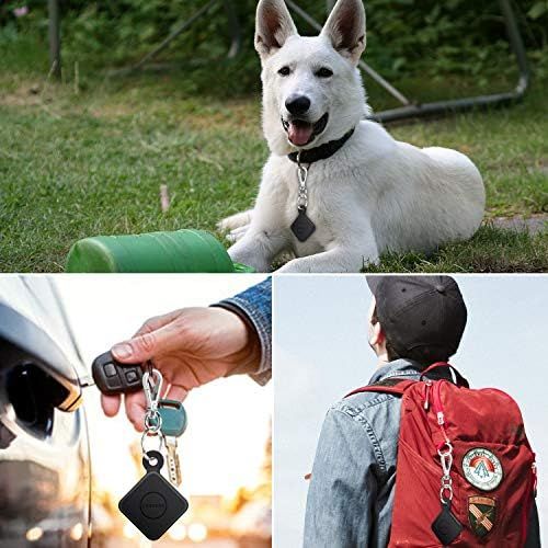  [아마존베스트]Fintie Silicone Case with Carabiner Keychain for Tile Pro with Replaceable Battery, Anti-Scratch Lightweight Soft Protective Sleeve Skin Cover, Black