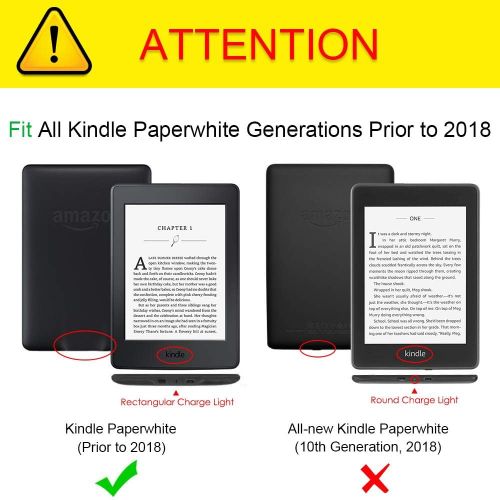  [아마존베스트]Fintie Slimshell Case for Kindle Paperwhite - Fits All Paperwhite Generations Prior to 2018 (Not Fit All-new Paperwhite 10th Gen), Black