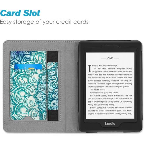  [아마존베스트]Fintie Stand Case for Kindle Paperwhite (Fits All-New 10th Generation 2018 / All Paperwhite Generations) - Premium PU Leather Protective Sleeve Cover with Card Slot and Hand Strap,