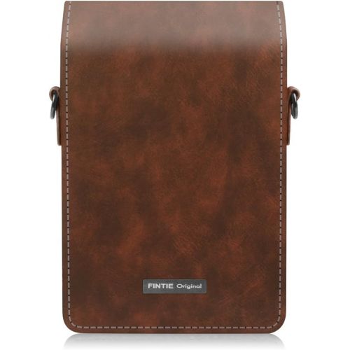  Fintie Protective Case for Fujifilm Instax Share SP-2 Smart Phone Printer - Premium Vegan Leather Bag Cover with Removable Shoulder Strap, Vintage Brown