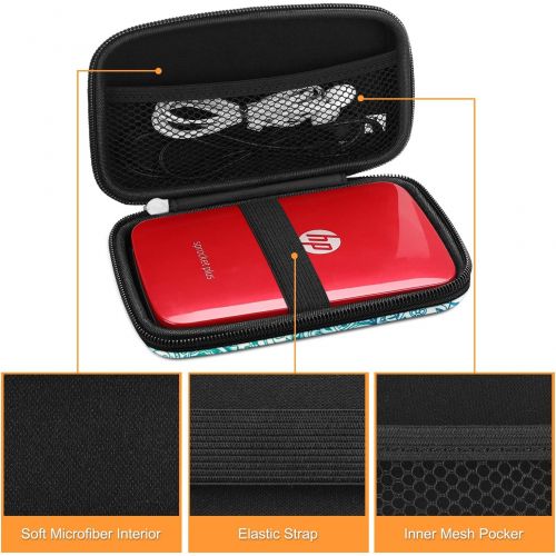  Fintie Protective Case for Fujifilm Instax Mini Link, HP Sprocket Select/Plus, Canon Ivy CLIQ/CLIQ+/CLIQ2/CLIQ+2 Instant Camera Printer - Shockproof Hard Shell Carrying Case, Emera