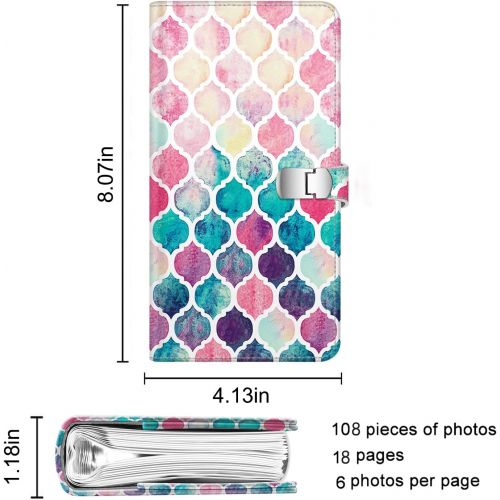  Fintie Wallet Photo Album for 3-Inch Film- 108 Pockets Snap Fastener Album for Fujifilm Instax Mini 11/Mini 9/Mini Link Printer, Canon Ivy CLIQ, Polaroid, KODAK Instant Print Camer