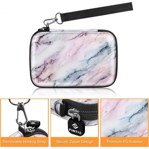  Fintie Protective Case for Fujifilm Instax Mini Link Printer - Shockproof Hard Shell Carrying Case, Compatible with HP Sprocket Plus/Select Photo Printer, Marble Pink