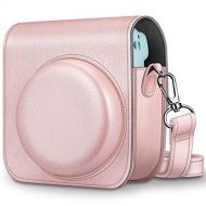 Fintie Protective Case for Fujifilm Instax Mini 11 Instant Camera - Premium Vegan Leather Bag Cover with Removable Strap, Rose Gold