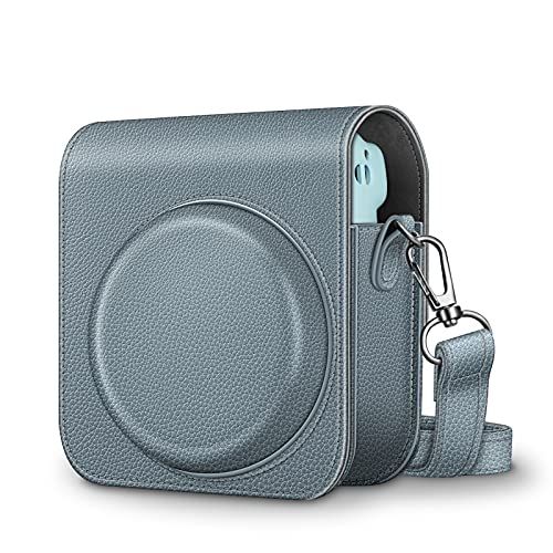  Fintie Protective Case for Fujifilm Instax Mini 11 Instant Camera - Premium Vegan Leather Bag Cover with Removable Adjustable Strap, Cloudy Blue