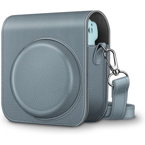  Fintie Protective Case for Fujifilm Instax Mini 11 Instant Camera - Premium Vegan Leather Bag Cover with Removable Adjustable Strap, Cloudy Blue