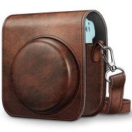 Fintie Protective Case for Fujifilm Instax Mini 11 Instant Camera - Premium Vegan Leather Bag Cover with Removable Adjustable Strap, Vintage Brown