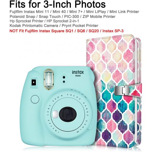  Fintie Wallet Photo Album for 3-Inch Film- 108 Pockets Snap Fastener Album for Fujifilm Instax Mini 11/Mini 9/Mini Link Printer, Canon Ivy CLIQ, Polaroid, KODAK Instant Print Camer