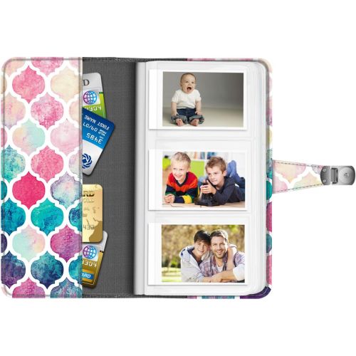  Fintie Wallet Photo Album for 3-Inch Film- 108 Pockets Snap Fastener Album for Fujifilm Instax Mini 11/Mini 9/Mini Link Printer, Canon Ivy CLIQ, Polaroid, KODAK Instant Print Camer