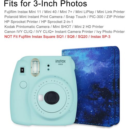  Fintie Mini Photo Album for 3-Inch Film - 104 Pockets Album for Fujifilm Instax Mini 11/Mini 40/Mini EVO/LiPlay/Mini Link Printer, Canon Ivy CLIQ, Polaroid, Kodak Instant Print Cam