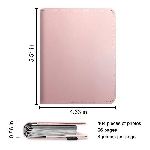  Fintie Mini Photo Album for 3-Inch Film - 104 Pockets Album for Fujifilm Instax Mini 11/Mini 40/Mini EVO/LiPlay/Mini Link Printer, Canon Ivy CLIQ, Polaroid, Kodak Instant Print Cam