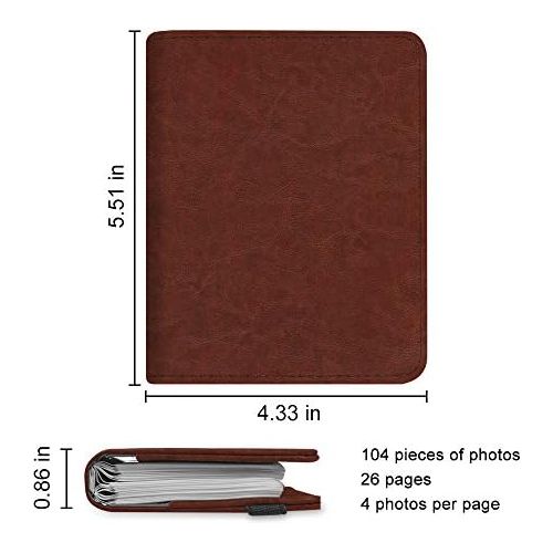  Fintie Mini Photo Album for 3-Inch Film - 104 Pockets Album for Fujifilm Instax Mini 11/Mini 40/Mini EVO/LiPlay/Mini Link Printer, Canon Ivy CLIQ, Polaroid, Kodak Instant Print Cam