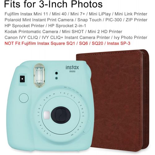  Fintie Mini Photo Album for 3-Inch Film - 104 Pockets Album for Fujifilm Instax Mini 11/Mini 40/Mini EVO/LiPlay/Mini Link Printer, Canon Ivy CLIQ, Polaroid, Kodak Instant Print Cam