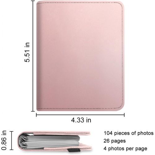  Fintie Mini Photo Album for 3-Inch Film - 104 Pockets Album for Fujifilm Instax Mini 11/Mini 40/Mini EVO/LiPlay/Mini Link Printer, Canon Ivy CLIQ, Polaroid, Kodak Instant Print Cam