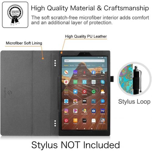  [아마존베스트]Fintie Folio Case for All-New Amazon Fire HD 10 Tablet (Compatible with 7th and 9th Generations, 2017 and 2019 Releases) - Premium PU Leather Slim Fit Stand Cover with Auto Wake/Sl