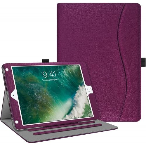  [아마존베스트]Fintie Case for iPad 9.7 2018 2017 / iPad Air 2 / iPad Air - [Corner Protection] Multi-Angle Viewing Folio Cover w/Pocket, Auto Wake/Sleep for iPad 6th / 5th Gen, iPad Air 1/2, Pur