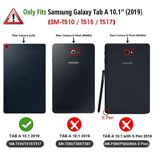  [아마존베스트]Fintie Keyboard Case for Samsung Galaxy Tab A 10.1 2019 Model SM-T510(Wi-Fi) SM-T515(LTE) SM-T517(Sprint), Slim Shell Lightweight Stand Cover with Detachable Wireless Bluetooth Key