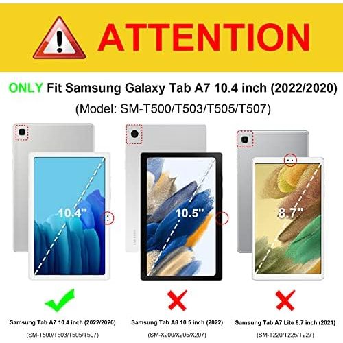  [아마존베스트]Fintie Keyboard Case for Samsung Galaxy Tab A7 10.4 2020 Model (SM-T500/T505/T507), Slim Lightweight Stand Cover with Magnetically Detachable Wireless Bluetooth Keyboard, Black
