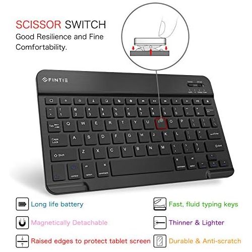  [아마존베스트]Fintie Keyboard Case for New iPad 8th Gen (2020) / 7th Generation (2019) 10.2 Inch, Soft TPU Back Stand Cover with Pencil Holder, Magnetically Detachable Wireless Bluetooth Keyboar