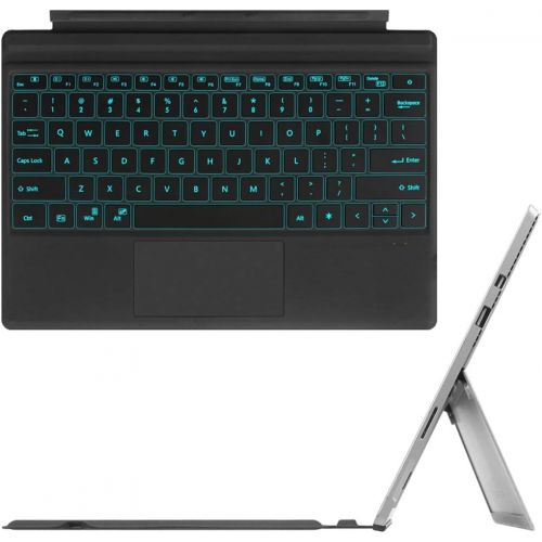  [아마존베스트]Fintie Type Cover for Microsoft Surface Pro 7, [7-Color Backlit] Wireless Bluetooth Keyboard with Rechargeable Battery/Trackpad, Auto Sleep/Wake, Compatible with Pro 6/Pro 5/Pro 4/