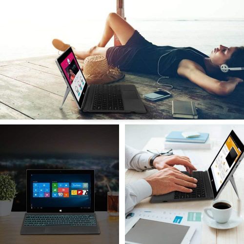  [아마존베스트]Fintie Type Cover for Microsoft Surface Pro 7, [7-Color Backlit] Wireless Bluetooth Keyboard with Rechargeable Battery/Trackpad, Auto Sleep/Wake, Compatible with Pro 6/Pro 5/Pro 4/