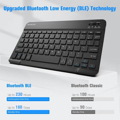  [아마존베스트]Fintie 10-Inch Ultrathin (4mm) Wireless Bluetooth Keyboard for Android Tablet Samsung Galaxy Tab E/Tab A/Tab S, ASUS, Google Nexus, Lenovo and Other Android Devices