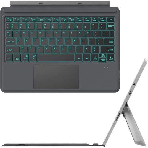  [아마존베스트]Fintie Type Cover for Microsoft Surface Go 2 2020 / Surface Go 2018, 7-Color Backlit Ultra-Slim Portable Wireless Bluetooth Keyboard with Trackpad, Rechargeable Battery and Chargin