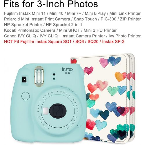  [아마존베스트]Fintie Mini Photo Album for 3-Inch Film - 104 Pockets Album for Fujifilm Instax Mini 11/Mini 9/Mini Link Printer/Mini LiPlay, Canon Ivy CLIQ, Polaroid, Kodak Instant Print Camera,R