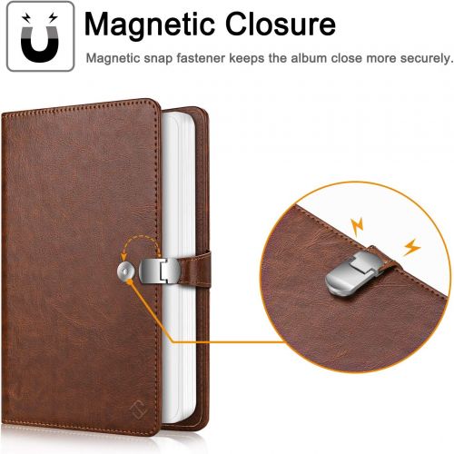  [아마존베스트]Fintie Wallet Photo Album for Fujifilm Instax Wide 300, Polaroid OneStep 2-64 Pockets (Snap Fastener) Album, Compatible with Polaroid POP, Originals 600 Camera 3.5x4.5 Inch Film (V