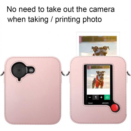  [아마존베스트]Fintie Protective Case for Polaroid POP 2.0 2 in 1- Premium Vegan Leather Bag Cover with Removable Strap for Polaroid POP 2.0 3x4 Instant Print Digital Camera, Rose Gold