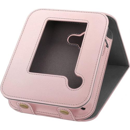  [아마존베스트]Fintie Protective Case for Polaroid POP 2.0 2 in 1- Premium Vegan Leather Bag Cover with Removable Strap for Polaroid POP 2.0 3x4 Instant Print Digital Camera, Rose Gold