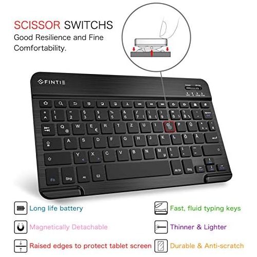  [아마존베스트]Fintie Keyboard Case for Samsung Galaxy Tab S5e 10.5 SM-T720/T725 2019 Tablet PC - Ultra Slim Lightweight Protective Cover with Magnetic Detachable Wireless German Bluetooth Keyboa