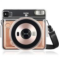 Fintie Protective Clear Case for Fujifilm Instax Square SQ6 Instant Film Camera - Crystal Hard Cover with Removable Shoulder Strap
