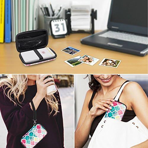  Fintie Protective Case for Kodak Step/Kodak Mini 2 HD/Kodak PRINTOMATIC/Kodak Smile Camera & Printer - Shockproof Hard Shell Carrying Case with Inner Pocket, Moroccan Love