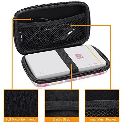  Fintie Protective Case for Kodak Step/Kodak Mini 2 HD/Kodak PRINTOMATIC/Kodak Smile Camera & Printer - Shockproof Hard Shell Carrying Case with Inner Pocket, Moroccan Love