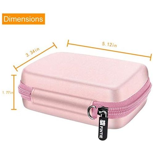  Fintie Protective Case for HP Sprocket Portable (2nd Edition), Polaroid Zip/Snap Touch/Mint Camera, Lifeprint 2x3 Photo Printer, Shockproof Hard Shell Carrying Case, Rose Gold